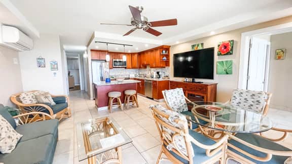 Two Bd Ocean view, AC, wifi, pool, hot tub D204