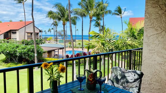 Two Bd Partial Ocean, AC,wifi, Hot tub, Pool B308